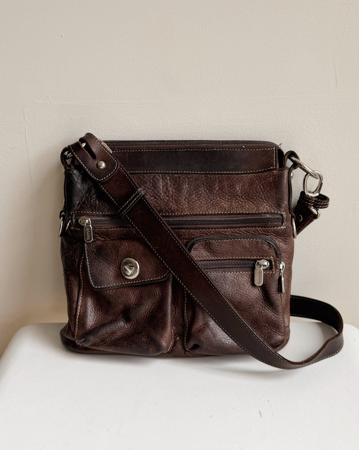 Roots Dark Brown Multi-Pocket Utility Bag