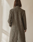 Herringbone Doubled Breast Wool Coat