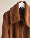 Tobacco Textured Wool Coat
