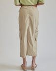 Khaki Parachute Cargo Maxi Skirt - Hey Jude