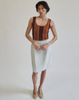 Orange Textured Stripe Knit Tank - Hey Jude