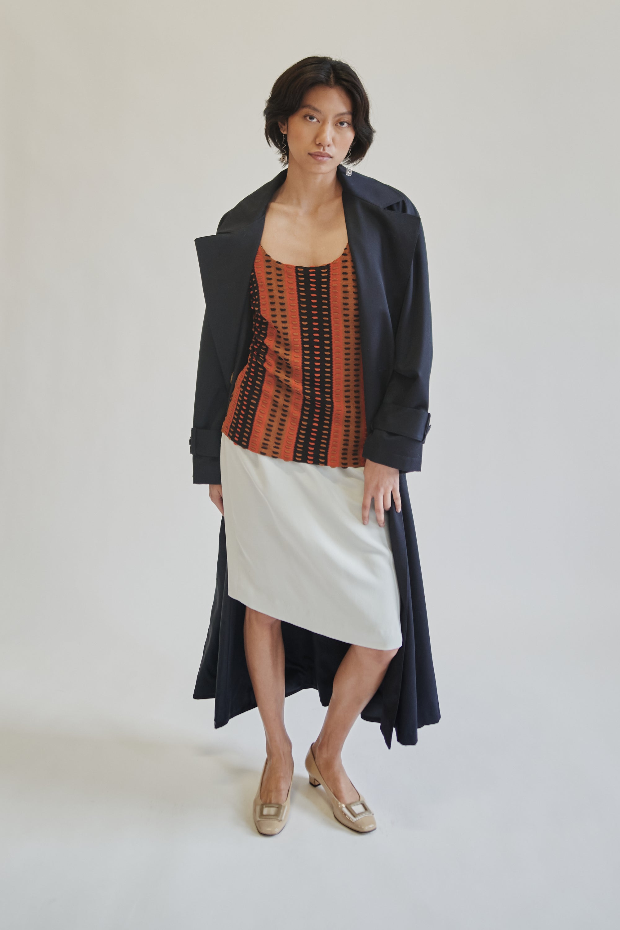 Navy Longline Trench Coat - Hey Jude