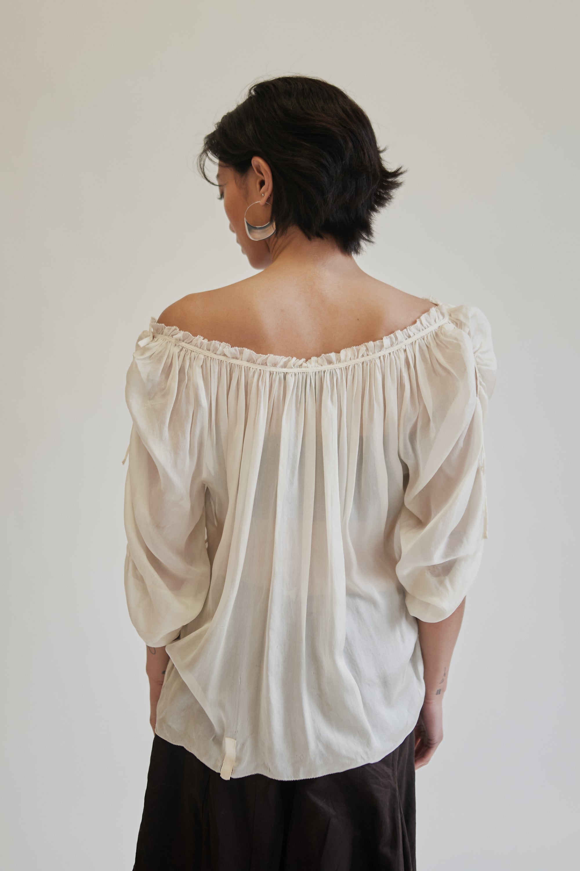 Marc Jacobs Cream Silk Peasant Blouse - Hey Jude