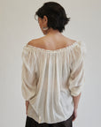 Marc Jacobs Cream Silk Peasant Blouse - Hey Jude