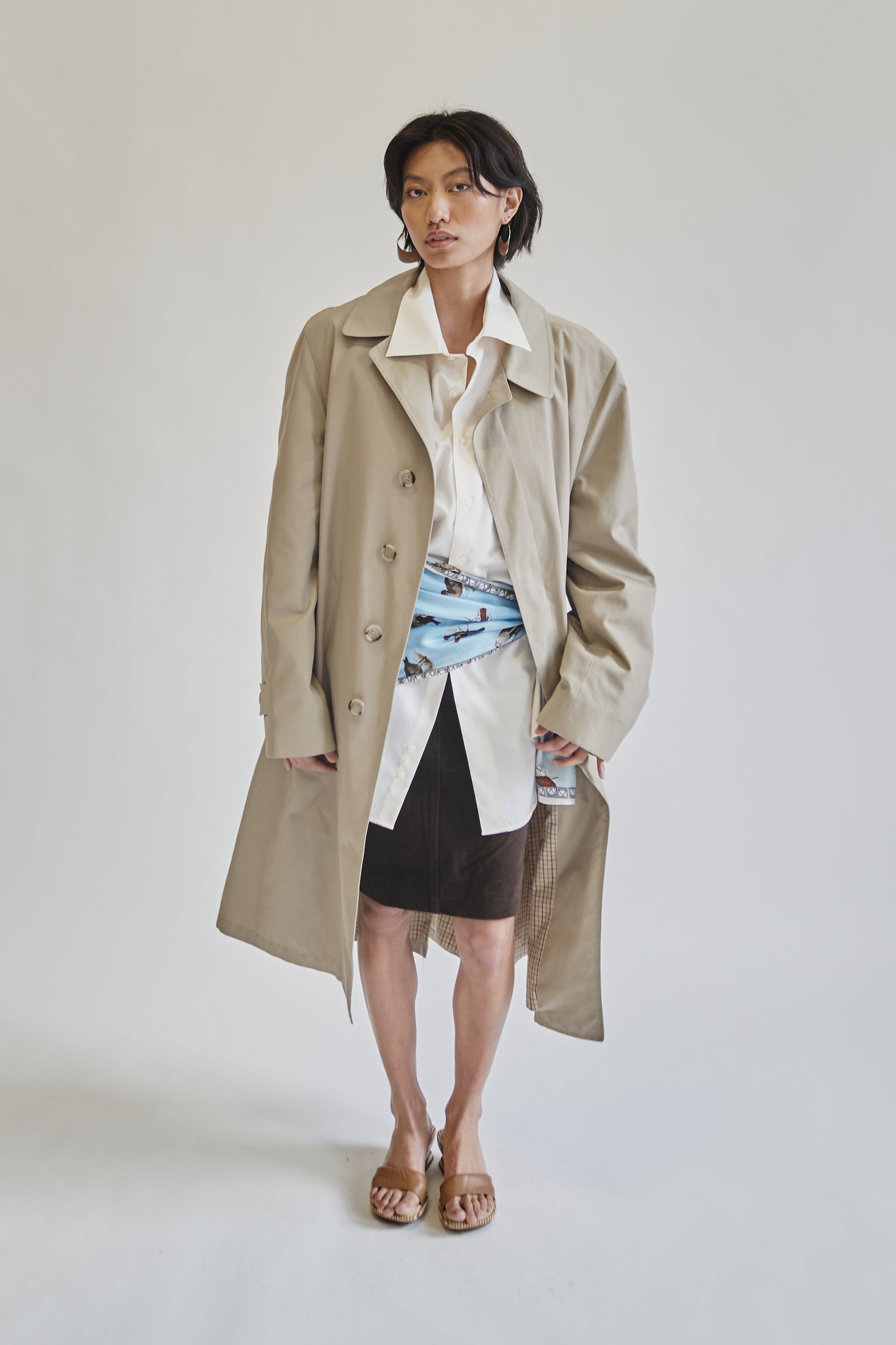 Sandstone Classic Minimal Cotton Trench - Hey Jude