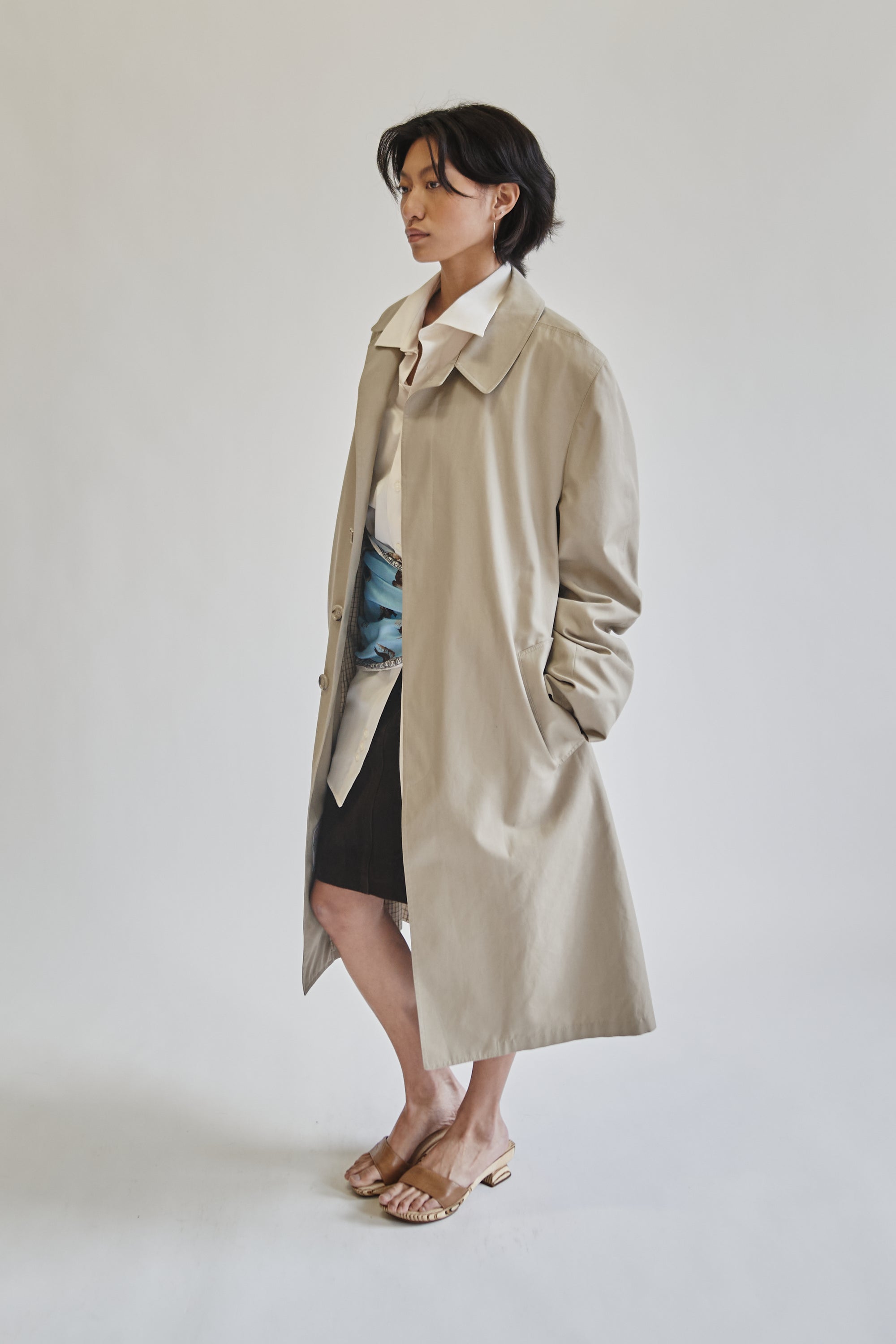 Sandstone Classic Minimal Cotton Trench - Hey Jude