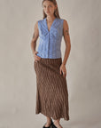 Birch Textured Knit Alpaca Skirt