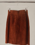 Rust Fringe Suede Skirt