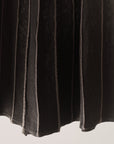 Black Striped Wool A-Line Skirt
