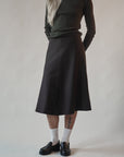 Kombu Wool A-Line Skirt
