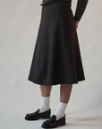 Kombu Wool A-Line Skirt