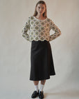 Crochet Knit Flower Sweater