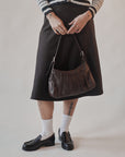 Chocolate Brown Leather Shoulder Bag