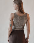 Walnut Silk Belted Maxi Skirt