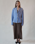 Cornflower Textured Button Up Jacket