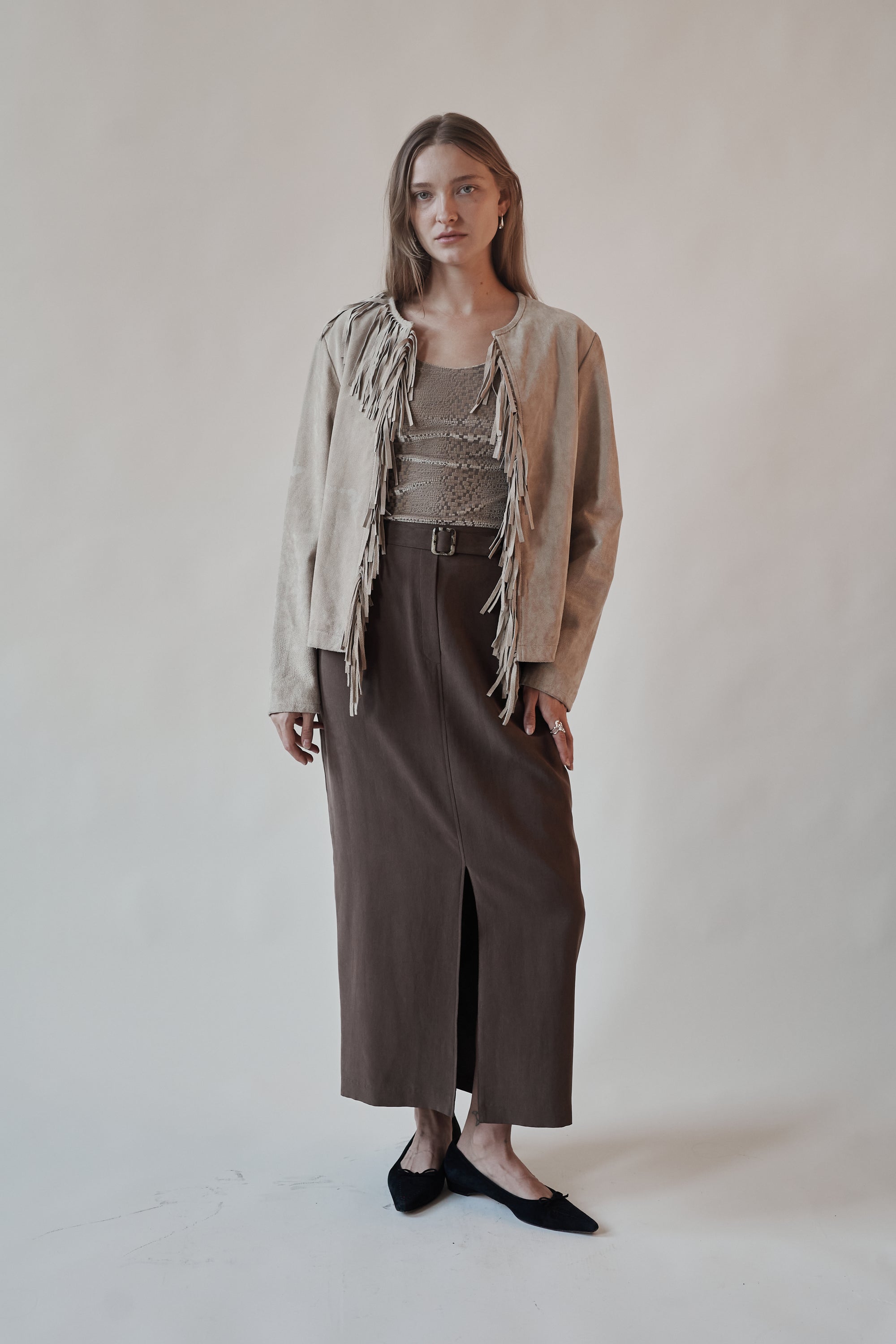 Dust Suede Fringe Jacket