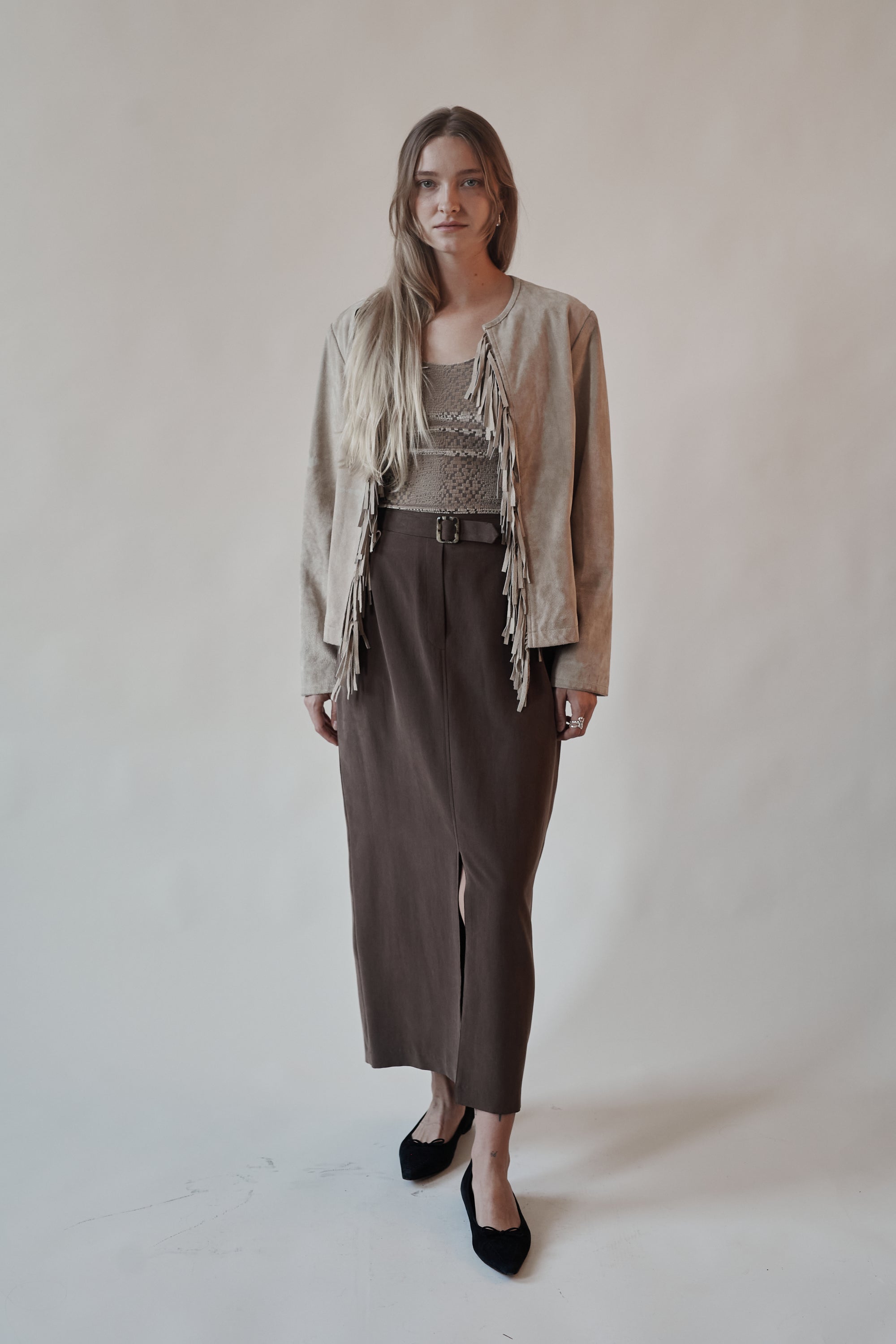 Dust Suede Fringe Jacket
