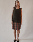 Moss Floral Embossed Silk Tank