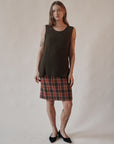 Moss Floral Embossed Silk Tank