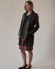 Russet Brown Leather Coat