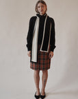 Black + White Cashmere Scarf