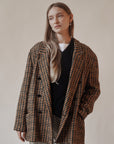 Autumn Houndstooth Wool Blazer