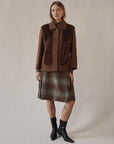 Teak Textured Leopard Jacket