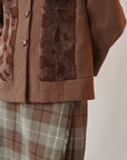 Teak Textured Leopard Jacket