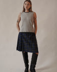Smoke Cashmere Sleeveless Top