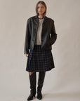 Ink Boxy Leather Jacket