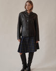 Ink Boxy Leather Jacket