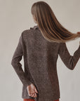 Cappuccino Geometric Pleat Top