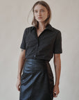 Black Leather Mini Skirt