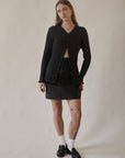 Smoke Textured Knit Cardigan