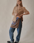 Caramel Silk Short Sleeve Blazer