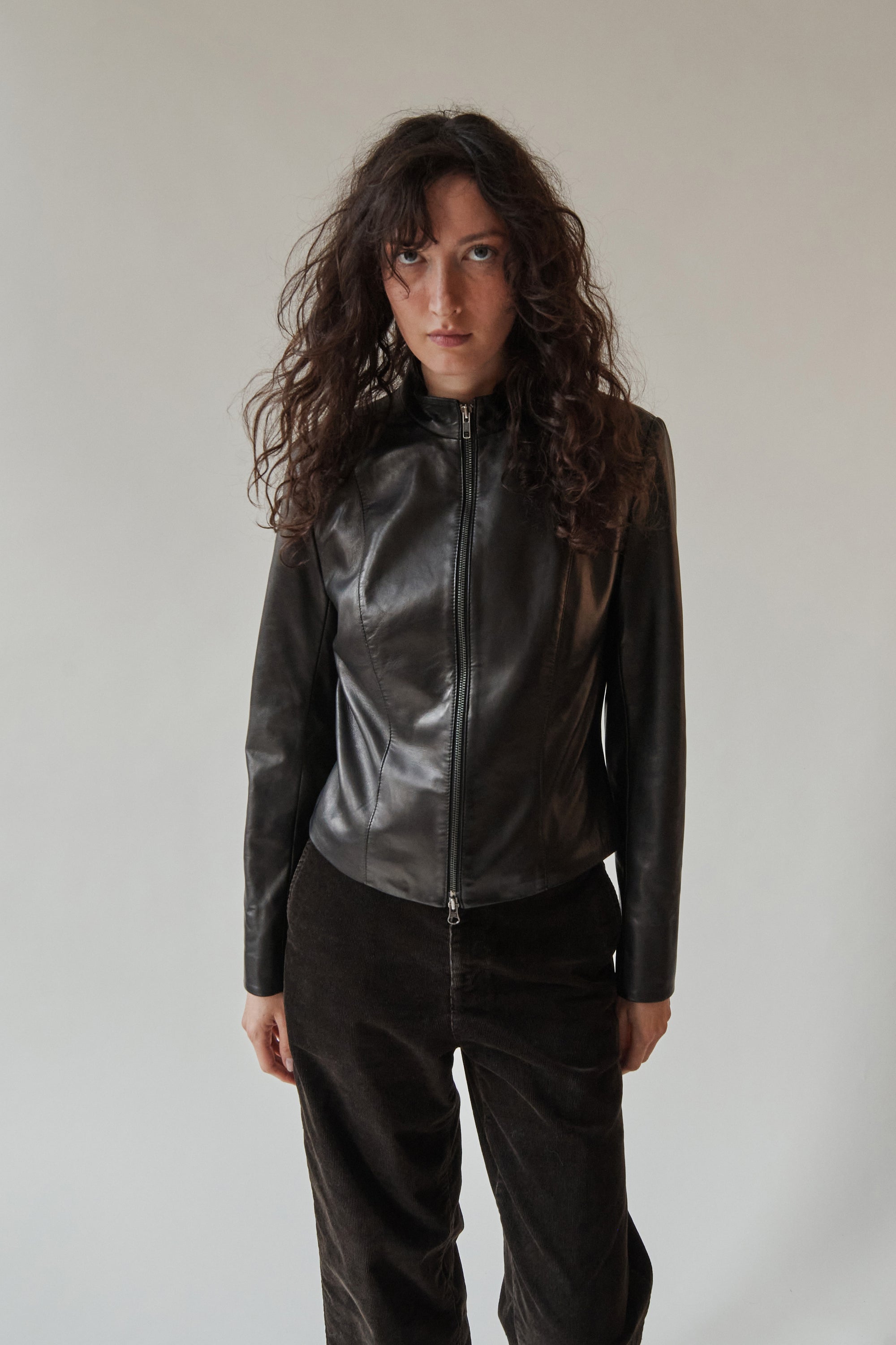 Midnight Zip Leather Jacket