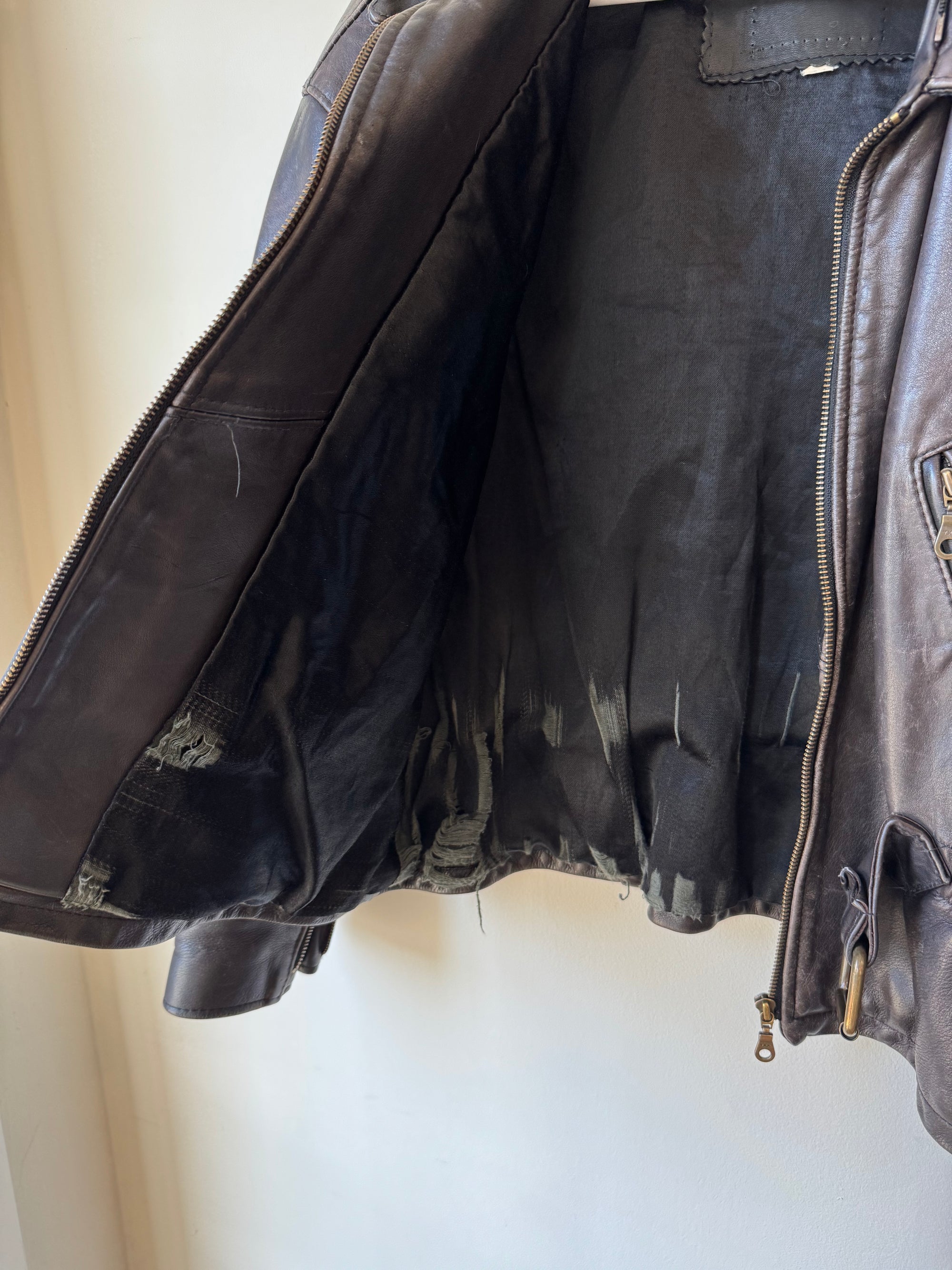 Sable Cropped Leather Belted Jacket