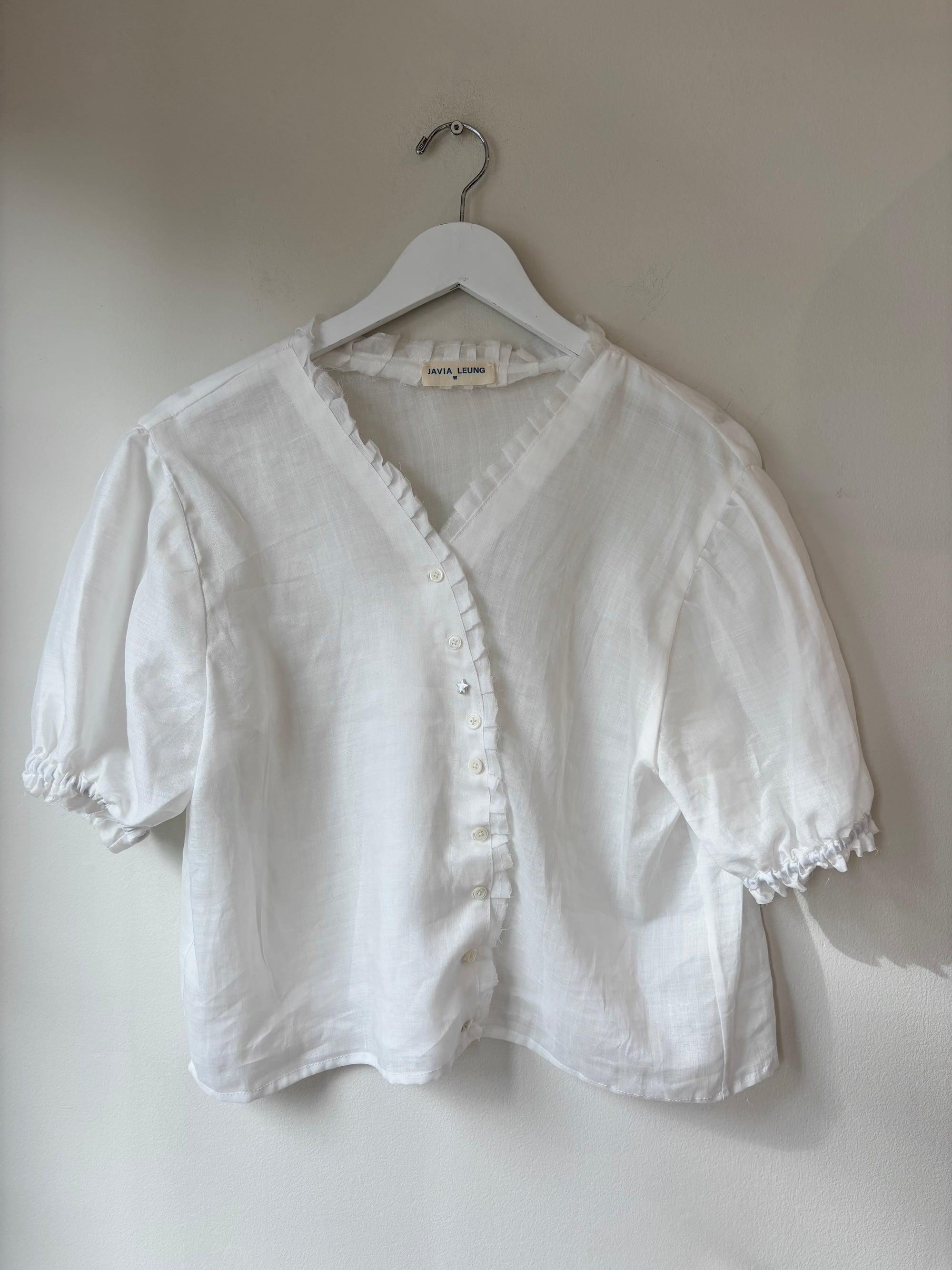 Javia Leung | Raw Edge Ruffle Shirt