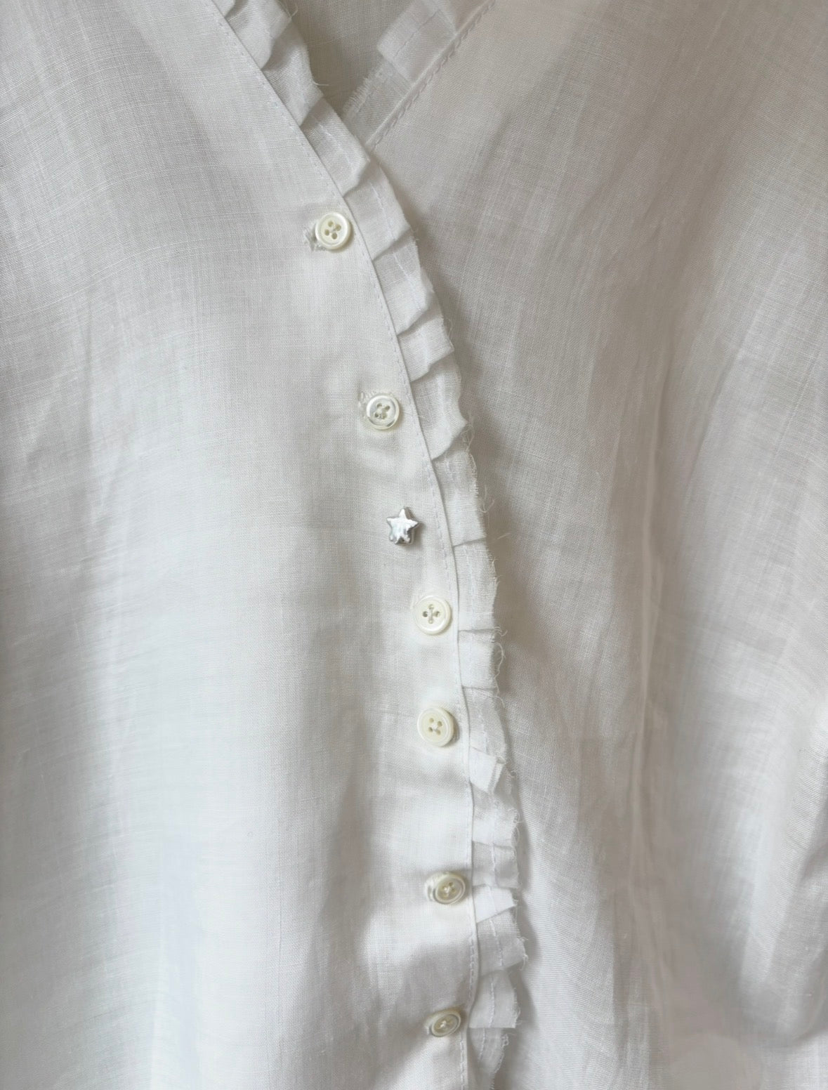 Javia Leung | Raw Edge Ruffle Shirt