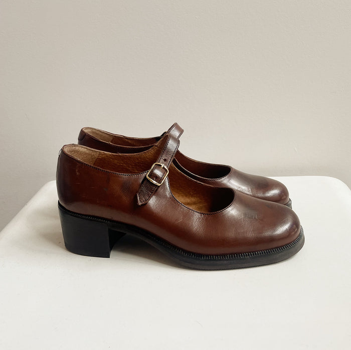 Auburn Leather Mary Janes | Size 7.5