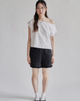 Javia Leung I Ruffle Shorts in Dark Grey - Hey Jude