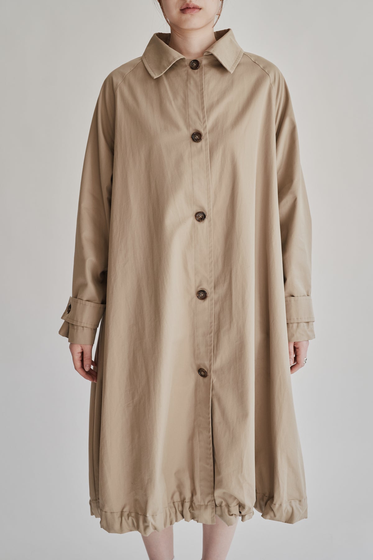 Javia Leung | Bubble Hem Trench Coat