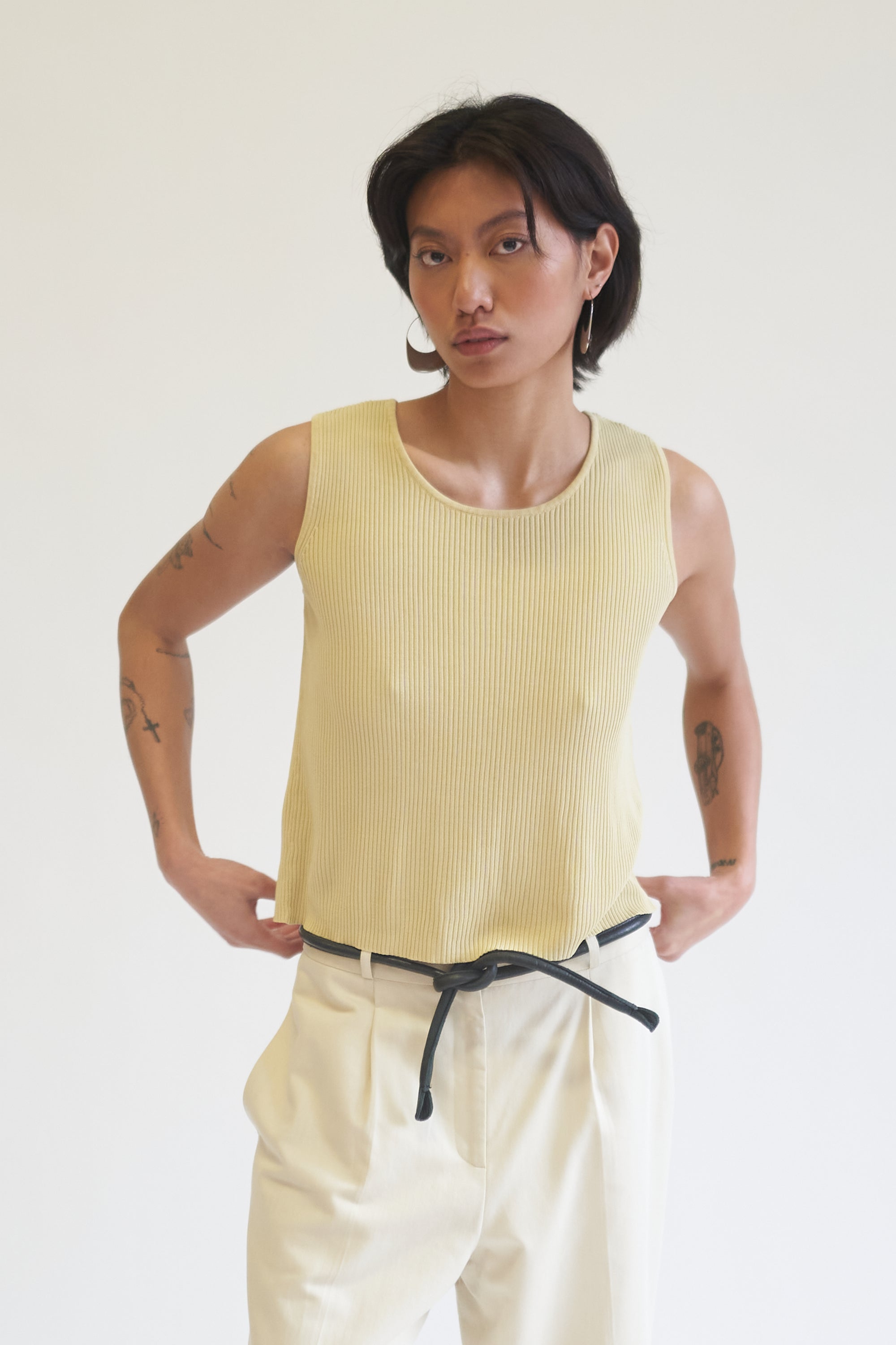 Butter Silk Ribbed Sleeveless Top - Hey Jude