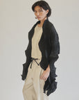 Black Pleated Sculptural Jacket - Hey Jude