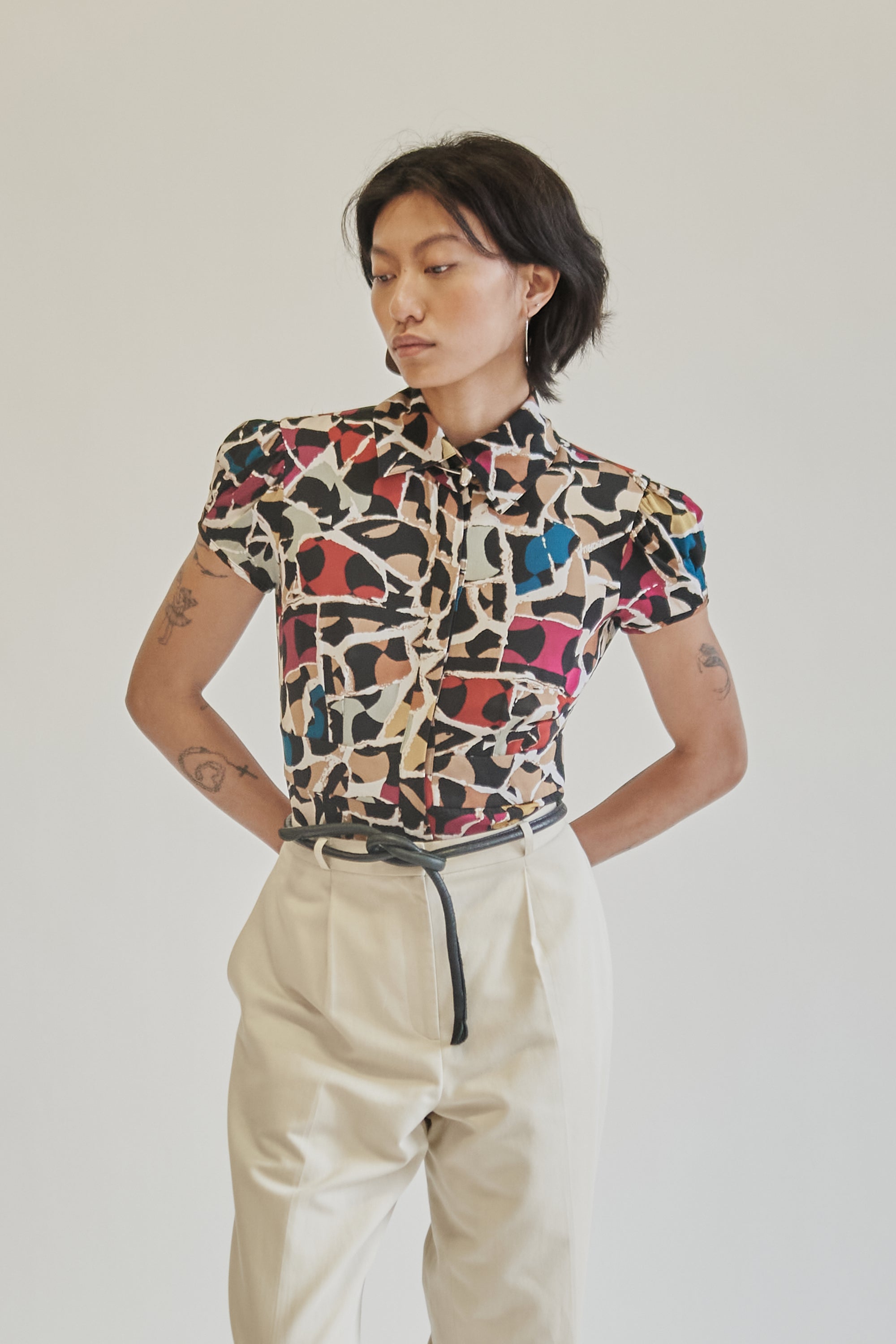 DVF Abstract Print Button Blouse - Hey Jude