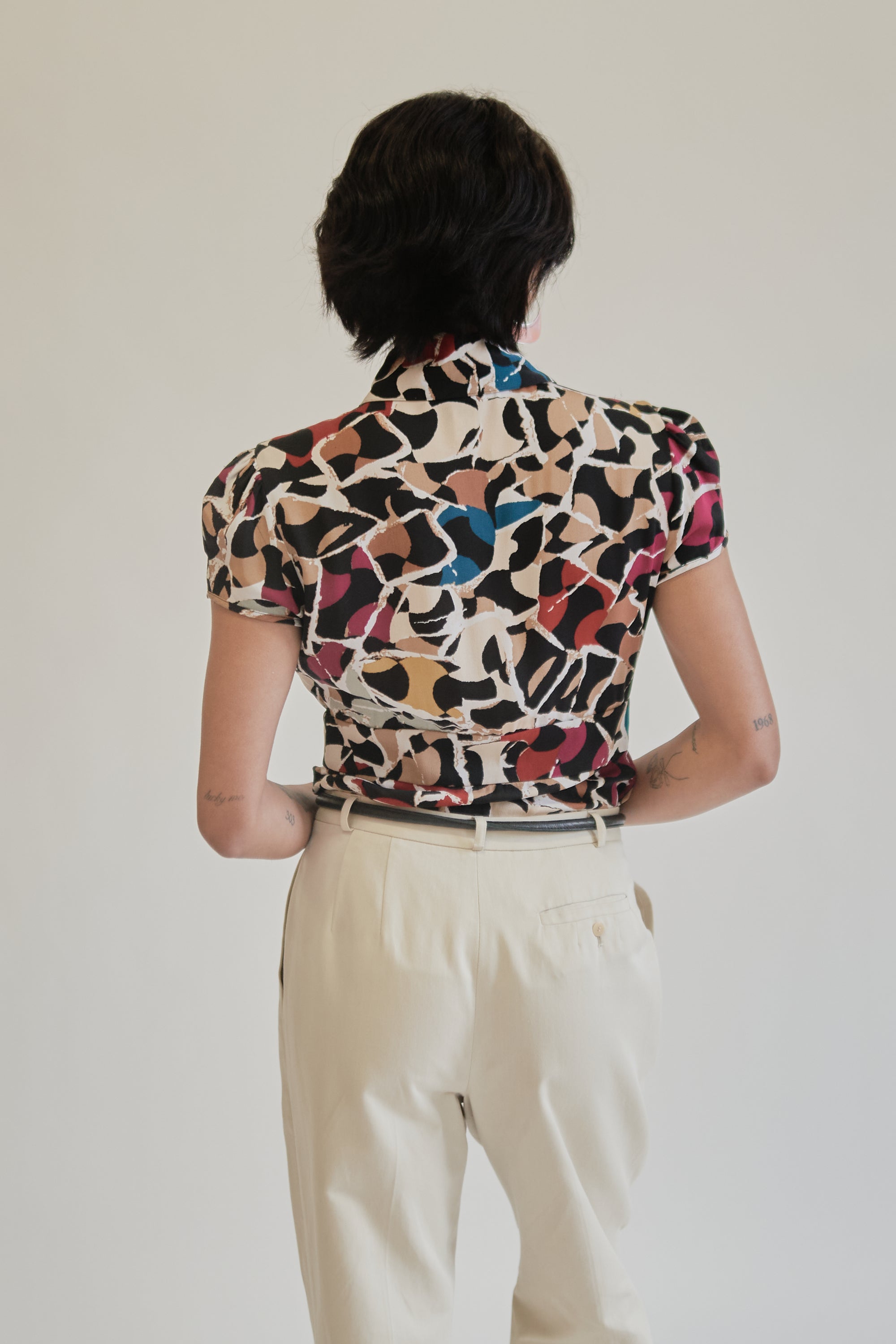 DVF Abstract Print Button Blouse - Hey Jude