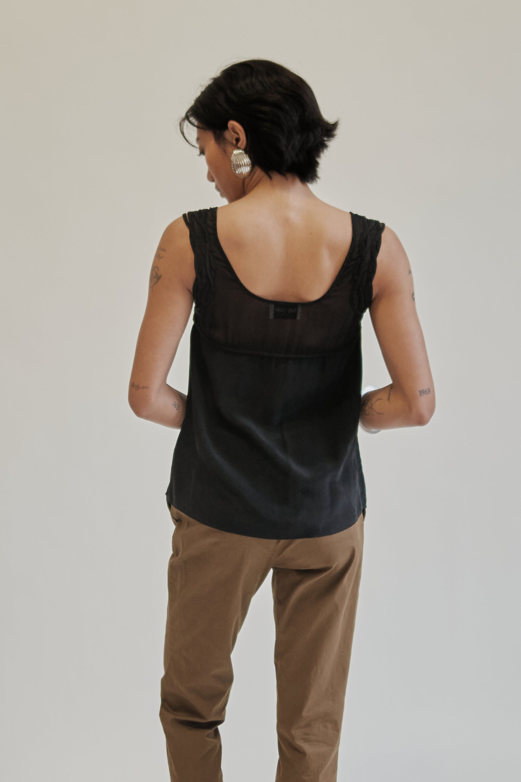 Midnight Braided Silk Tank - Hey Jude
