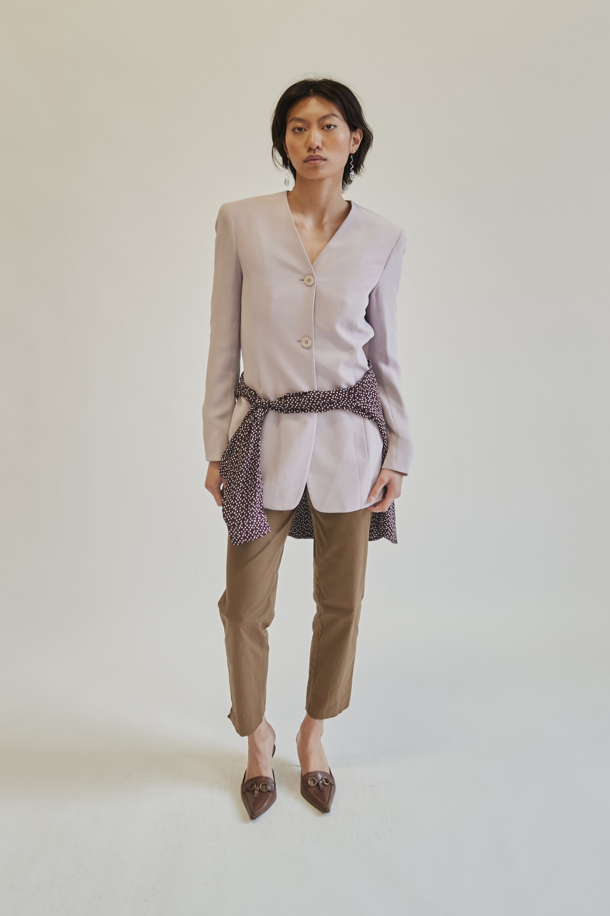 Wisteria Silk Minimalist Blazer - Hey Jude