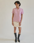 Cream Textured Cotton Mini Skirt - Hey Jude