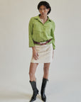 Pear Gathered Waist Linen Jacket - Hey Jude